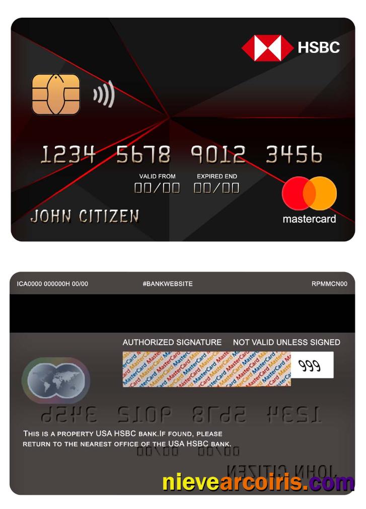 USA HSBC bank mastercard